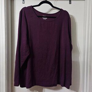 Lane Bryant Long Sleeved Purple T-Shirt Top